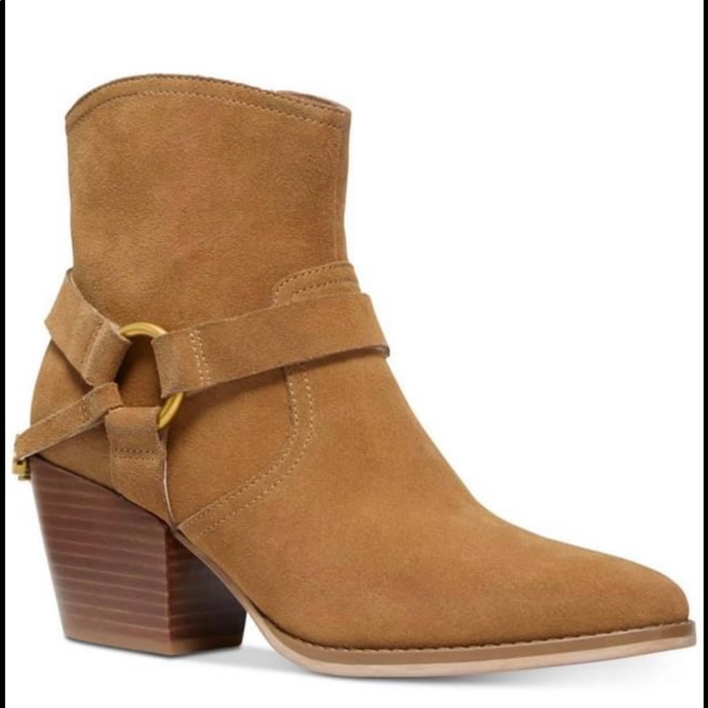 LIKE NEW Michael Kors Suede Heeled Booties sz 8